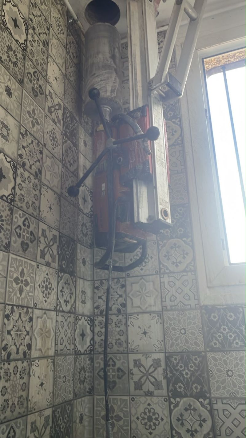 Matériel de carottage sur chantier